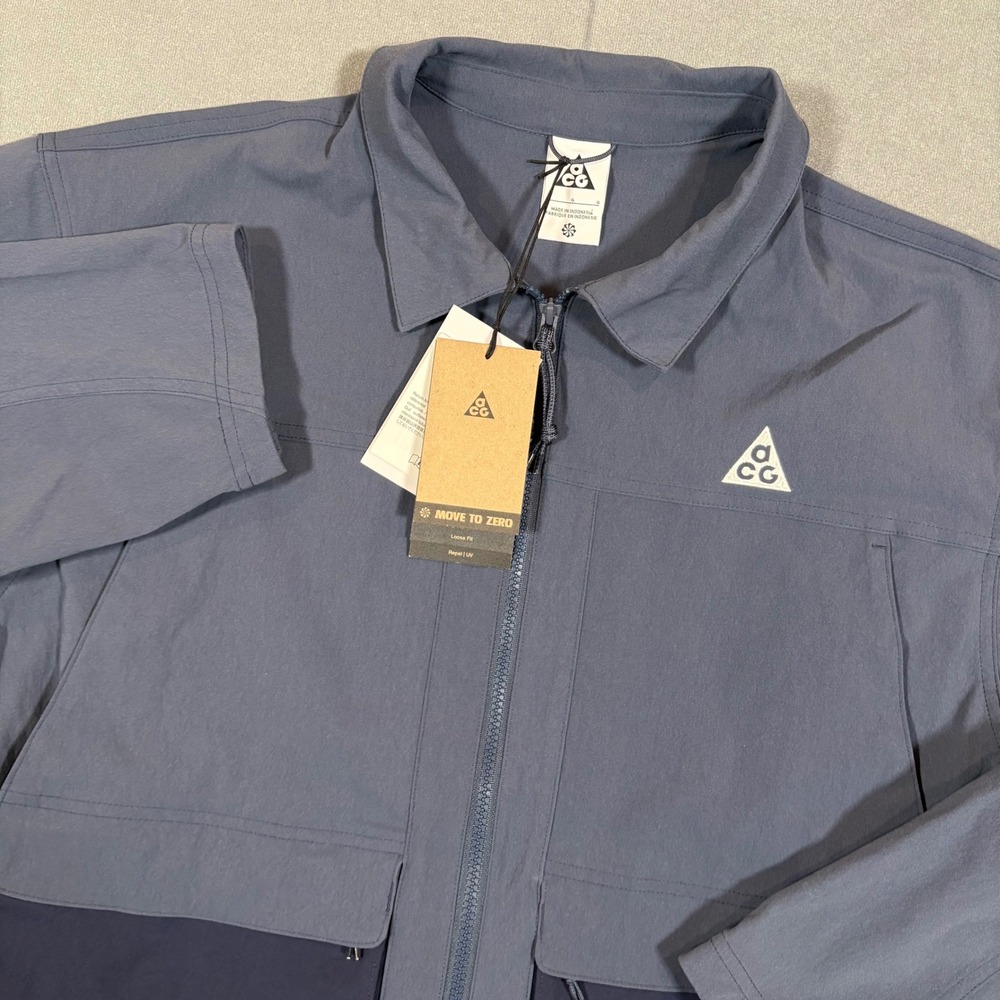 Nike ACG Mens UV Smith Summit Jacket Thunder Blue Large Loose Fit NWT MSRP $235